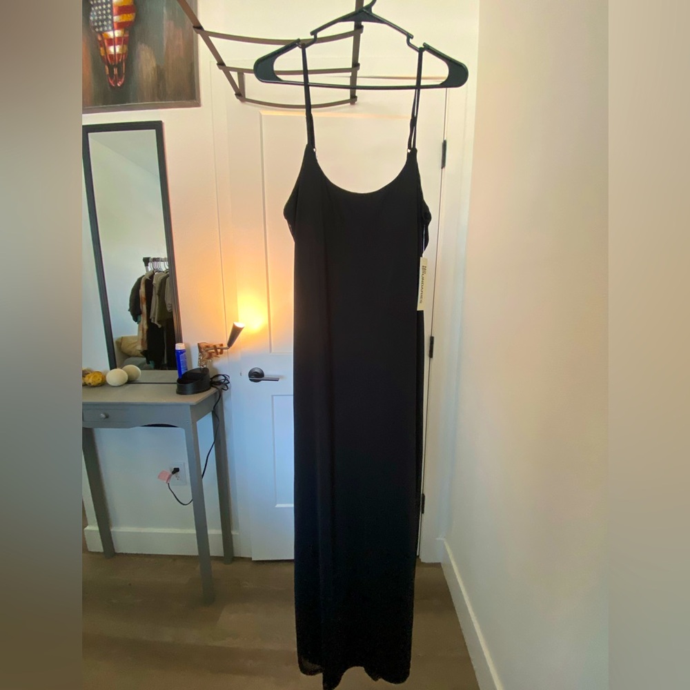 Sleek Long Black Dress (XL)